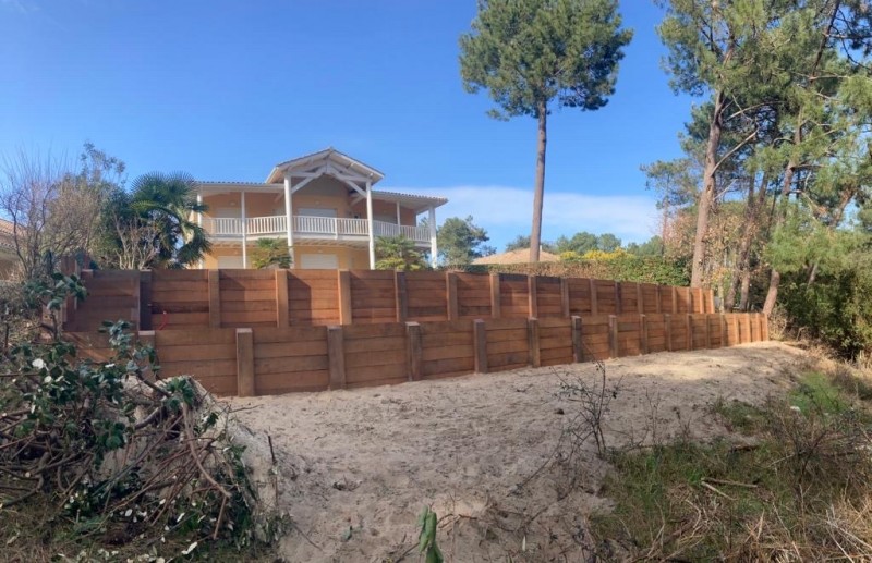 paysagiste pour consolider un terrain pour éviter les glissements à lacanau ocean