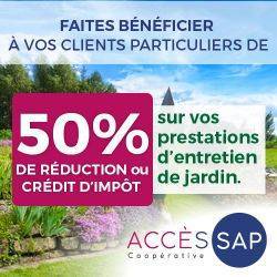 Contrat d'entretien de jardin par un paysagiste déductible des impôts à Margaux